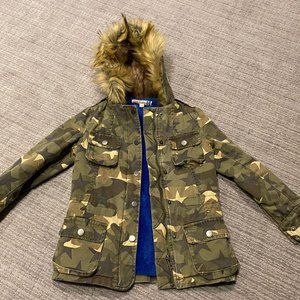 Vintage Havana Kids Faux Fur Lined Camo Jacket